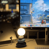 grey Ceramic Table Lamp – Modern Design for Living Room or Bedroom