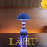 Blue Mushroom Table Lamp – Modern Design for Bedroom or Living Room