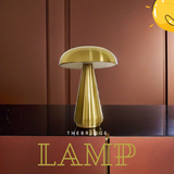 Gold Mushroom Table Lamp – Modern Rechargeable Design