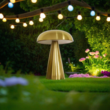 Gold Mushroom Table Lamp – Modern Rechargeable Design