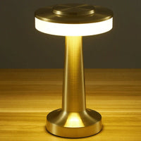 Gold LED Touch Table Lamp – Premium Rechargeable Design for Bedside