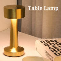 Premium Gold LED Touch Table Lamp – Rechargeable and Versatile