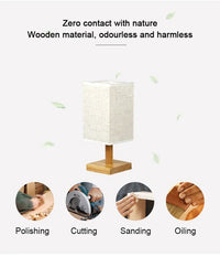 Wooden Table Lamp – Modern Design for Bedside