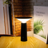 Smart Black Table Lamp – Rechargeable and Modern Design