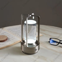 Small Gold LED Table Lamp – Portable and  Rechargeable Design