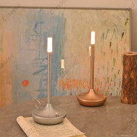 Candle table lamp - rechargeable and modern