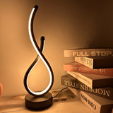 Modern LED Table Lamp – Black Design for Bedroom