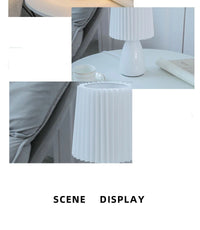 White Ceramic Table Lamp – Modern Design for Living Room and Bedroom