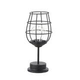 Small Black Table Lamp – Industrial Style for Living Room