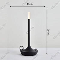 Candle table lamp - rechargeable and modern