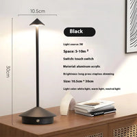 Tall LED Table Lamp – Rechargeable and modern ( black )