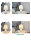 White Ceramic Table Lamp – Modern Design for Living Room and Bedroom