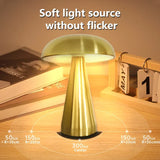 Gold Mushroom Table Lamp – Modern Rechargeable Design