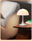 White Mushroom Table Lamp – Rechargeable and modern  for Living Room