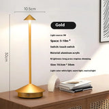 Tall LED Table Lamp – Rechargeable and modern ( gold )