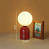 Small Red LED Table Lamp – Modern Rechargeable Touch Design