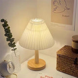 Small Wooden Bedside table Lamp