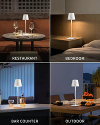 Premium Grey Table Lamp – Modern Rechargeable Design for Living Room