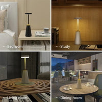 White LED Table Lamp – Modern Rechargeable Design for Living Room