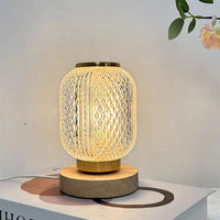 Small Wooden Bedside Lamp – Modern LED Design