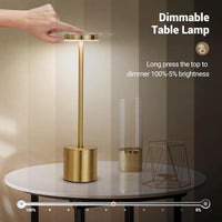 Portable LED Table Lamp – Rechargeable with Touch Controls