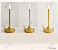 Candle table lamp - rechargeable and modern