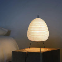 White Table Lamp – Wabi-Sabi Design for Bedside and Living Room