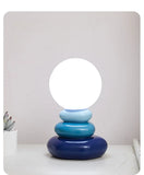 Blue Ceramic Table Lamp – Modern Design for Living Room or Bedroom