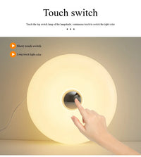 Orange Table Lamp – Modern LED Touch Design