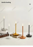 Candle table lamp - rechargeable and modern