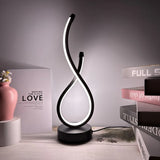 Modern LED Table Lamp – Black Design for Bedroom