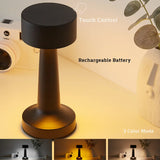 Premium Black LED Touch Table Lamp – Rechargeable and Versatile