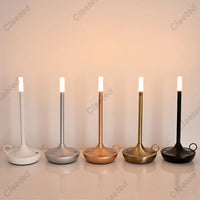 Candle table lamp - rechargeable and modern