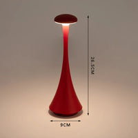 Orange Mushroom Table Lamp – Rechargeable Modern Design