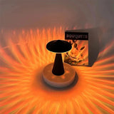 Small Black Mushroom Table Lamp – Rechargeable and portable