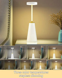 White LED Table Lamp – Modern Rechargeable Design for Living Room