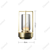 Small Gold LED Table Lamp – Portable and  Rechargeable Design