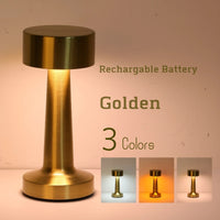 Premium Gold LED Touch Table Lamp – Rechargeable and Versatile