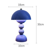 Blue Mushroom Table Lamp – Modern Design for Bedroom or Living Room