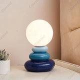 Blue Ceramic Table Lamp – Modern Design for Living Room or Bedroom