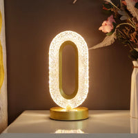 Modern Gold LED Bedside Lamp – Rechargeable Touch Design