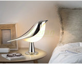 Modern Bird-Shaped Table Lamp – Rechargeable Gold Design for Bedside