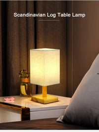 Wooden Table Lamp – Modern Design for Bedside