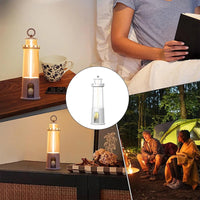 Modern table lamp, rechargeable and portable