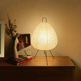 White Table Lamp – Wabi-Sabi Design for Bedside and Living Room