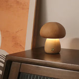 Small Mushroom Table Lamp with Wooden Design for Bedside