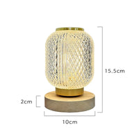 Small Wooden Bedside Lamp – Modern LED Design