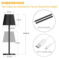 Premium Grey Table Lamp – Modern Rechargeable Design for Living Room