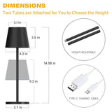 Premium Grey Table Lamp – Modern Rechargeable Design for Living Room