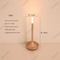 Candle table lamp - rechargeable and modern